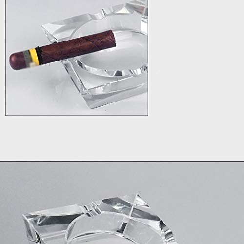 מאפרה רב -פונקציונלי סיגרי מאפרה קריסטל זכוכית מאפרה אישיות מתנה יצירתית קישוט שולחני שולחן עבודה