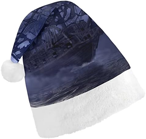 שיט פיראטים רוח רפאים ספינה קטיפה חג המולד כובע שובב ונחמד סנטה כובעי עם קטיפה ברים ונוחות אוניית חג