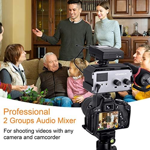 קדם קדם DSLR, COMICA CVM-AX3 XLR Microphone Microphone Mixer, XLR כפול/3.5 ממ/6.35 ממ מערבל מצלמות יציאה,