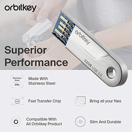 אורביטקי - USB 3.0 - העברה מהירה USB - 46.25 x 12.5 x 3.75 ממ - שבב העברה מהיר, פרופיל דק, תואם לכל