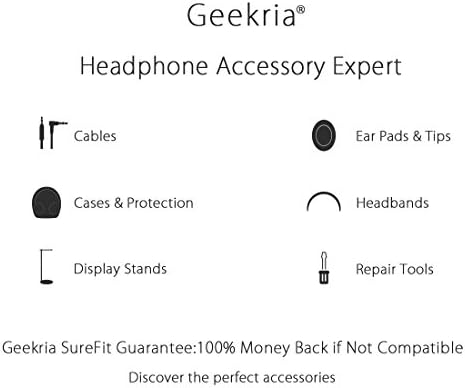 Geekria Earpad ו- Extending Cover Squist Sofer Sony MDR 1ABT, MDR 1RBT, MDR 1RNC אוזניות/כרית אוזן מגן