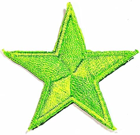 קליינפלוס 3 יחידות. מיני ירוק כוכב תיקוני ילדים קריקטורה מדבקה בעבודת יד רקום תיקון אמנויות תפירת תיקון