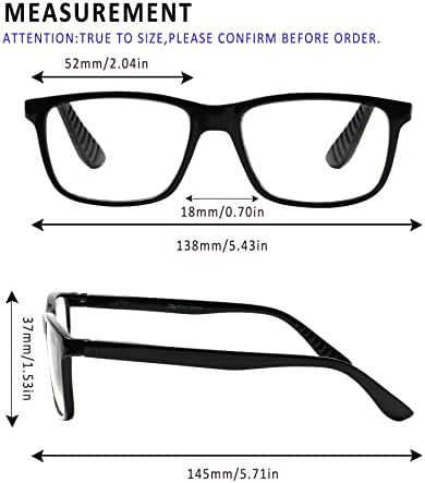 קרסן 5 מארז קריאת משקפיים עבור גברים ונשים קוראי עם אביב צירים אופנה משקפיים