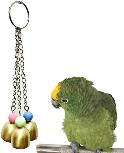 5 יח 'מוטות ציפורים כלוב צעצועים תלויים בפעמון נדנדה לעיסה צעצועים סולם מעץ ערסל לעופות קטנים ובינוניים,
