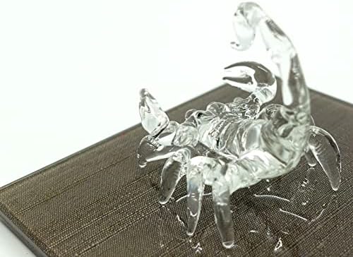 צלמיות מיניאטוריות של Sansukjai Scorpion בעלי חיים צבעי ביד מצבע זכוכית מפוצצת אמנות מתנה אספנית מקשטת