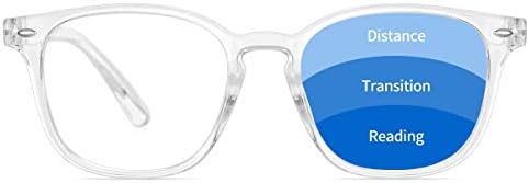 BLS משקפי קריאה מולטיפוקוס מתקדמים חסימת אור כחול, מאמץ אנטי עיניים/בוהק/מסנן UV קוראים מחשב משקפיים