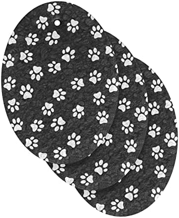 Alaza כלב חמוד הדפסת כפה שחור ספוג טבעי ספוג מטבח תאית ספוגי תאית למנות שטיפת אמבטיה וניקוי משק בית,