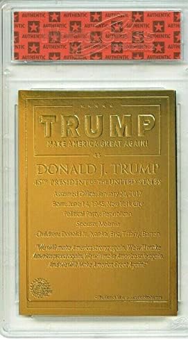 מריק מנטה דונלד טראמפ 2024 על נשיא ארצות הברית חתימה על WCG GEM-MT 10 23KT כרטיס זהב!