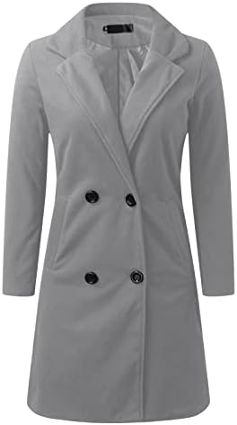 נשים מעיל רך שרוול ארוך פתוח כיס מזויף קדמי קדמי חליפת קרדיגן ז'קט כפתור מוצק מעיל ארוך 2x מעיל נשים