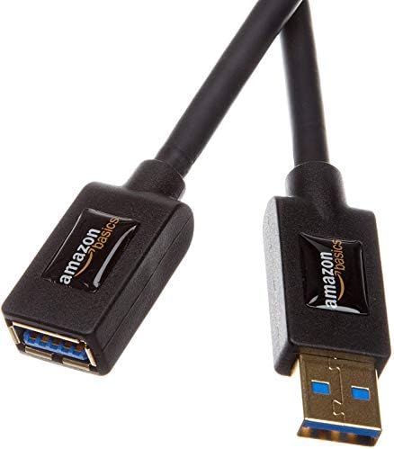 יסודות אמזון USB 3.0 כבל הרחבה- A-male to A-fememation מתאם כבל 9.8 רגל & כבל סיומת USB 3.0- כבל A-mave