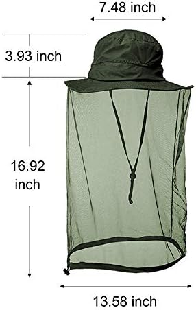 Ayamaya Mosquito Net Sun Hat עם כיסוי פנים צוואר לגברים נשים