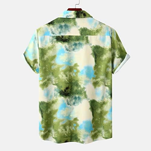 2023 אופנת קיץ חדשה קיץ מזדמן הדפס הוואי הדפס כפתור חולצה חולצה חולצה שרוול קצר חולצה רכה גברים