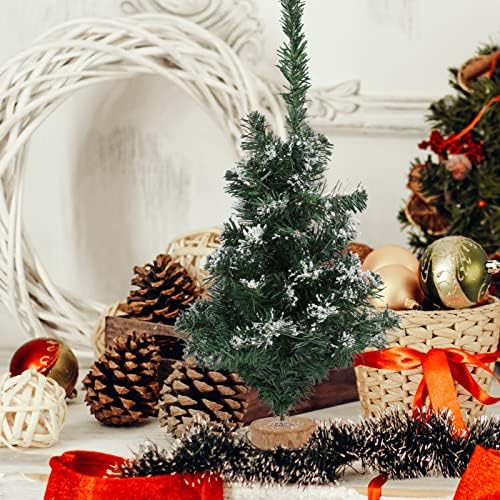 עץ חג המולד מושלג מזויף מזויף עץ חג המולד מזויף עץ עציץ שולחן העבודה עץ חג המולד עץ אורן מושלג לחג המולד