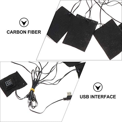 גוונים מחוממים מרפא USB דוד דוד חשמלי כרית פחמן סיבי פחמן כרית בגדים מחוממים מתכווננת תנור גיליון הילוכים