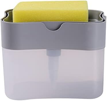 צלחת Vefsu עם ספוג משאבת ספוג כלי ספוג כלים מחזיק מטבח ומחזיק סבון סבון למטבח מברשת צלחת מעוקלת במטבח