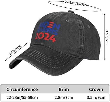 ביידן האריס 2024 כובע גברים נשים קאובוי כובעי כותנה גולף כובע קש קלאסי בציר כובע שחור