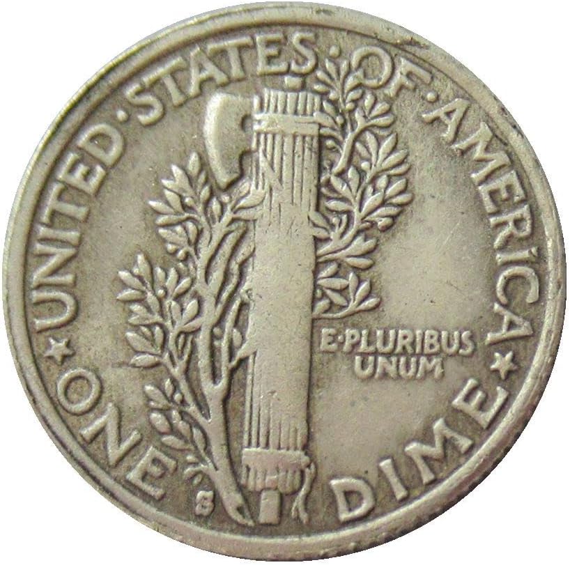 ארהב 10 סנט 1923 מטבע זיכרון מעתק מצופה כסף