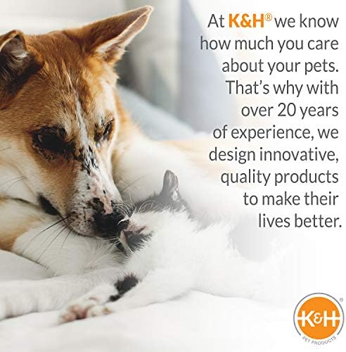 מוצרי חיות מחמד של K&H אוהל תרמו חיצוני מקלט לחיות מחמד מחומם לכלבים וחתולים בינוני 19 x 24 x 16 אינץ