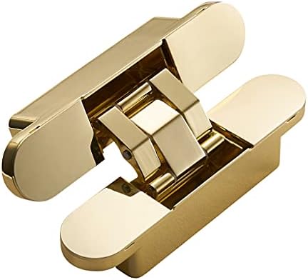 SDGH צירי דלת בלתי נראים תלת מימד תלת מימד צירים מתכווננים ציר סגסוגת אבץ זהב מבהיר מזהב מבהיר