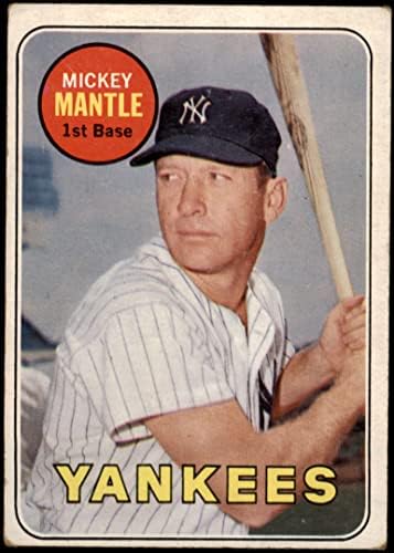 1969 Topps 500 YN Mickey Mantle New York Yankees Fair Yankees