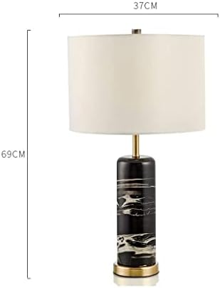 מנורת ליד המיטה של ​​Knoxc, מנורת שולחן מיטה קרמיקה בסגנון מודרני עם בד תוף צולת שידת לילה מנורת שולחן