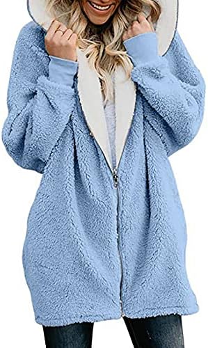 מעילי חורף בגודל של Foviguo Plus לנשים, שרוול ארוך בחורף ז'קט בסיסי של קמפינג קמפינג קמפינג קמפינג נוחות