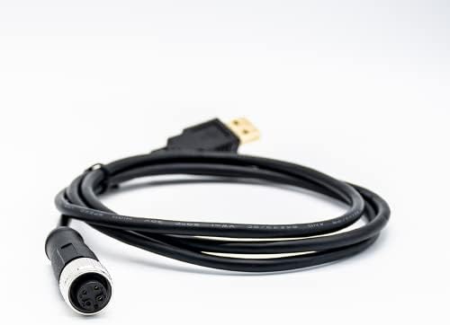Elecbee M12 לכבל USB M12 4Pin נקבה קוד ל- USB 2.0 מכלול זכר 1M AWG26