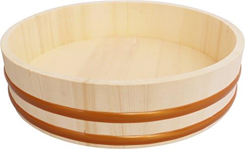 סדנת עץ איצ'יהארה אמבטיה סושי, מעמד אורז, עץ לבן, 16.5 אינץ ', שימוש מסחרי