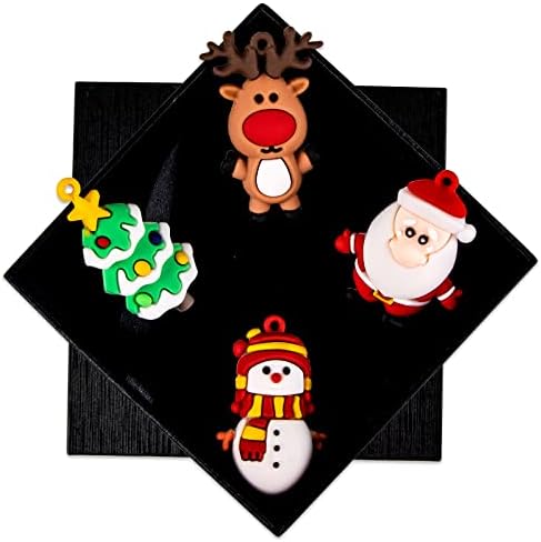 סימן קישוטי חג המולד 2021,4 חבילות קישוטים לילדים קישוטים לחג המולד קישוטי צבי של שלג סנטה חמוד