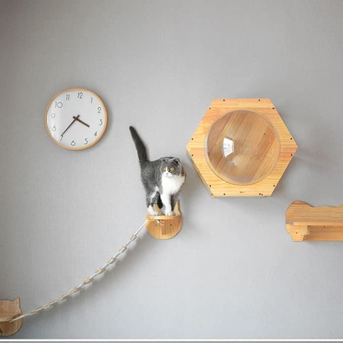 חתול צעצוע חתול גשר סולם טיפוס מסגרת חתול עץ בית עץ חתלתול קפיצות פלטפורמה עשה זאת בעצמך לחיות מחמד