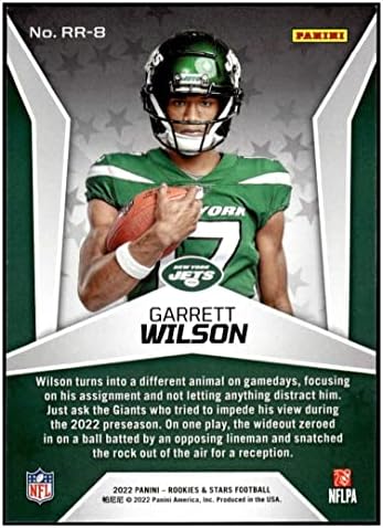 Garrett Wilson RC 2022 Panini Rookies & Stars Rookie Rush 8 NM+ -MT+ NFL Football JES