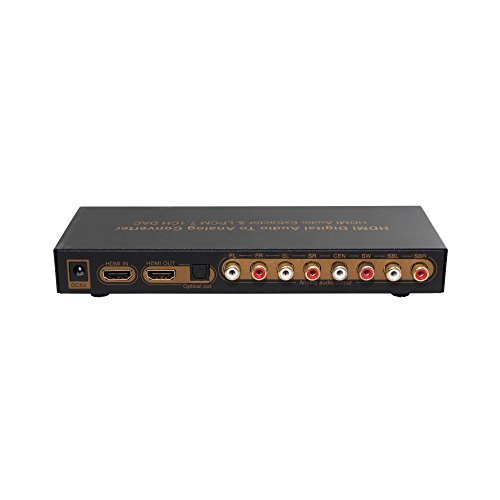 LPCM 7.1CH HDMI Audio Converter.Suports צבע עמוק 12 סיביות מלא HD, 3D ו- 4K2K Video.uses 24BIT /192KHz