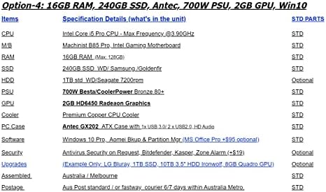Intel Core i5 PC Desktop/Gaming/Office @3.9GHz, RAM 16GB, 2GB GPU, Win 10 Pro