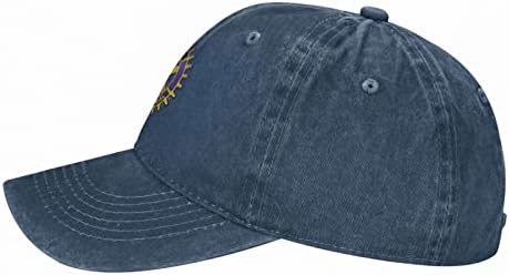 רוטרי-בינלאומי גברים של בייסבול כובעי קלאסי קאובוי כובע מתכוונן בציר אבא כובעים