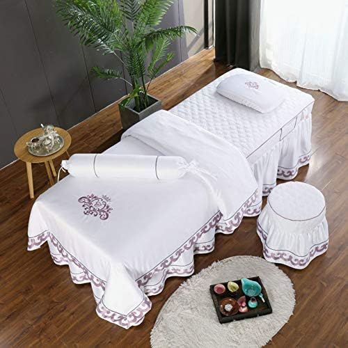 ערכות גיליון שולחן עיסוי צבע טהור, תפור קוריאני ספא רך מיטת יופי כיסוי טלאי סלון נושם עיסוי מיטה מיטה