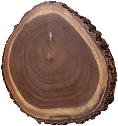 לוח עץ קצה חי - מגש עץ טבעי הגשת מגש עגול עגול עץ חיתוך עץ פלטות להגשת לוח הגשת מזון 8.3 ~ 10.6/21 ~
