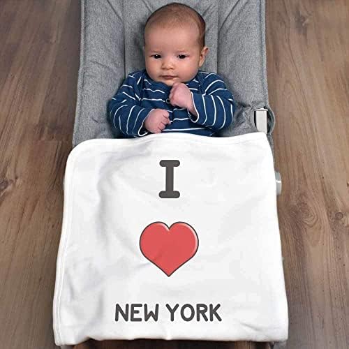Azeeda 'אני אוהב את ניו יורק' שמיכה / צעיף כותנה כותנה