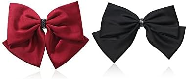 Wpyyi Big Bow Half Tie סיכת שיער גב של קליפ הראש קוריאני מילה אחת קליפ עליון קליפ שיער סיכה ראשונה