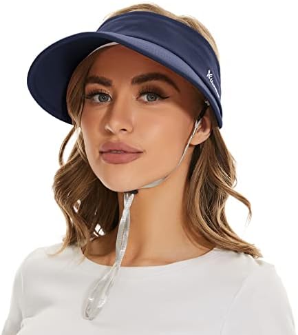 כובעי שמש של Komorebi לנשים רחבים 2 ב 2 ב 1 רוכסן מגן אריזה הגנה על UV הגנה שמש מגן כובע קיץ חוף כובע