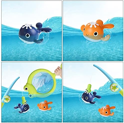פויטוקי 1 סט אמבטיה לוויתן צעצוע פעוט אמבטיה צעצוע מגנט צעצוע מגנט צעצועי דיג מגנט דיג אמבטיה צעצועים