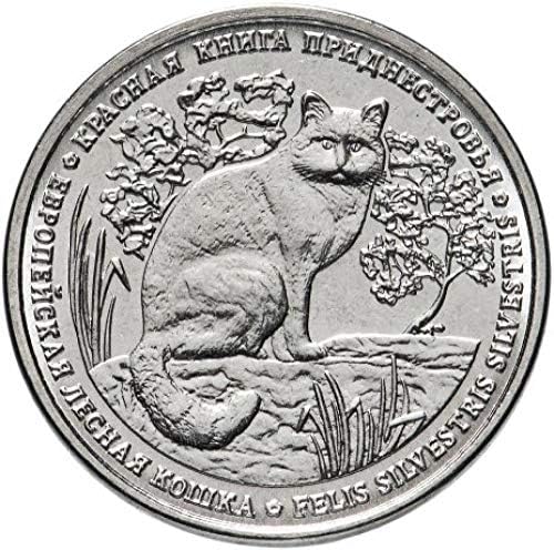 2020 Denester 1 מטבע זיכרון Ruble Animalivation Animal Animal Animal מטבע יער אירופאי מטבע חתול