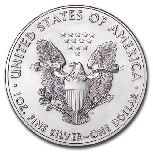1986-2021 1 OZ אמריקאי סילבר איגל מטבע מטבע מבריק ללא מחזור עם תיבת מנטה מקורית של ארצות הברית ותעודת