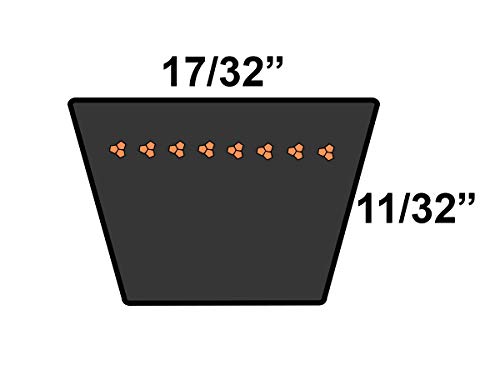 D&D PowerDrive 17390 מחלקה אדירה מחלפת חגורה, רצועה אחת, גומי