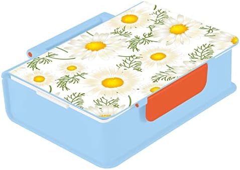 Alaza Daisy Chamomile פרח פרחים פרחוני בנטו קופסת ארוחת צהריים BPA ללא דליפה מכולות ארוחת צהריים עם