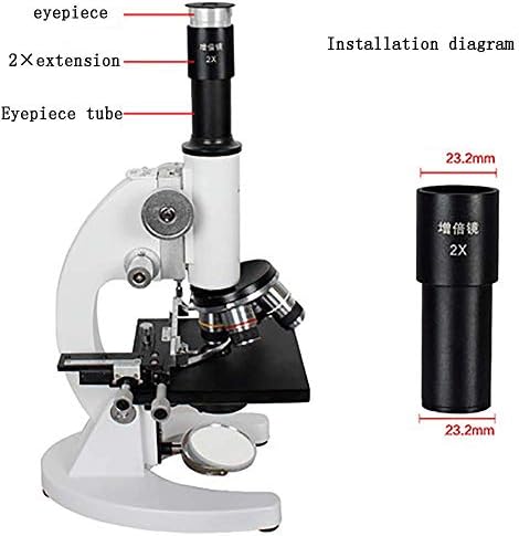 זכוכית הוכפל מראה למיקרוסקופ ביולוגי 2 פעמים; מאריך מראה מתכת חומר 23.2 ממ ממשק
