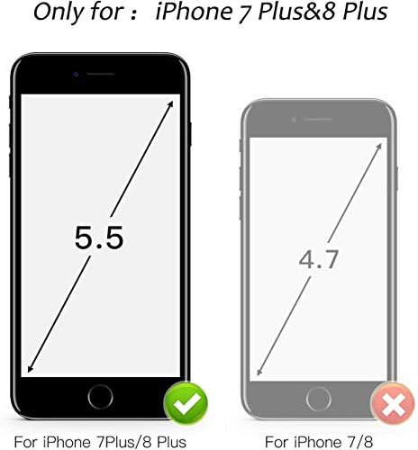 מארז אוריבוקס תואם למארז אייפון 7 פלוס ומגן מסך זכוכית לאייפון 8 פלוס, 7 פלוס, 6 שניות פלוס, 6 פלוס