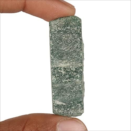 Gemhub טבעי גולמי גולמי ירוק ירוק רופף גביש ריפוי אבני חן לשימושים מרובים- 57.4 סמק.