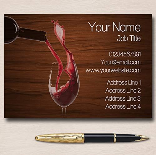 כרטיסי ביקור מותאמים אישית של עץ יין אדום