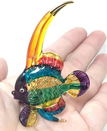 2½ זעיר זעיר זעיר דג פשפי דג יד מזכוכית מפוצצת דגי זכוכית מיניאטורה בעלי חיים אקווארטים עיצוב אספני