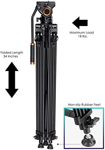 אלומיניום קוואד צינור מקצועי 72 אינץ 'חצובה לטוקינה 150-500 ממ f/5.6 AT-X